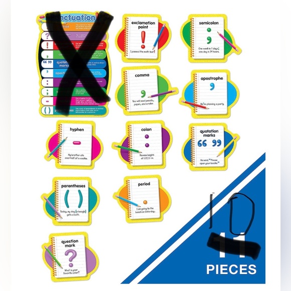 Carson Dellosa 10-Piece Punctuation Bulletin Board Set - Picture 2 of 12